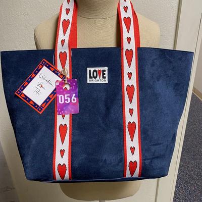 Sale Photo Thumbnail #362: Red pattern straps, 1 exterior pocket 
New with tag.  12 inches wide by 12 inches tall