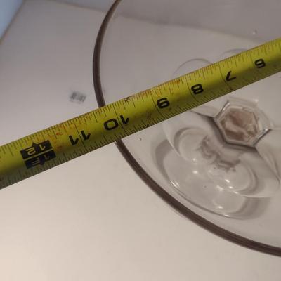 Sale Photo Thumbnail #821: Glass/Crystal Pedestal Compote Bowl- Approx 10 1/4" in Diameter