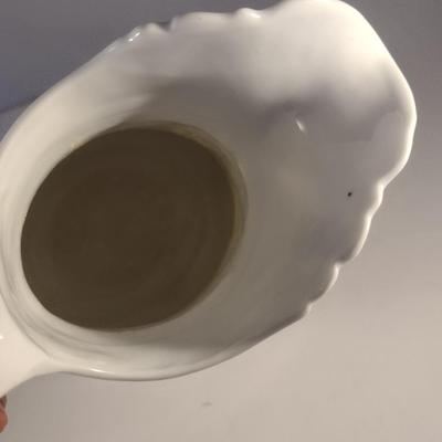 Sale Photo Thumbnail #834: Glazed Pitcher- Possibly Ironstone- Approx 9 3/4" Tall