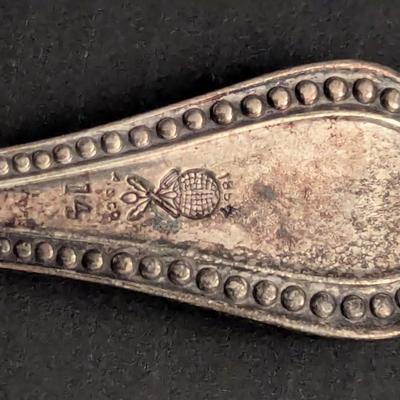 Sale Photo Thumbnail #3084: 1800's Marked Silverware 108g #1