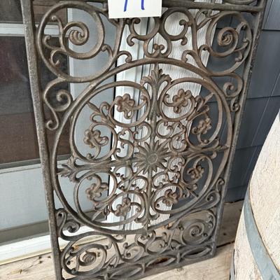 Sale Photo Thumbnail #12: Y4-Ornate metal decorative grate