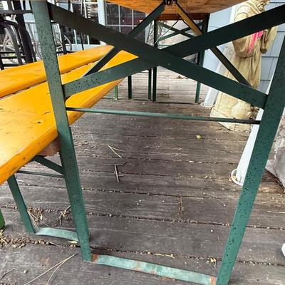 Sale Photo Thumbnail #16: Y5-Oktoberfest Table and benches

Narrow fold up table with two fold up benches