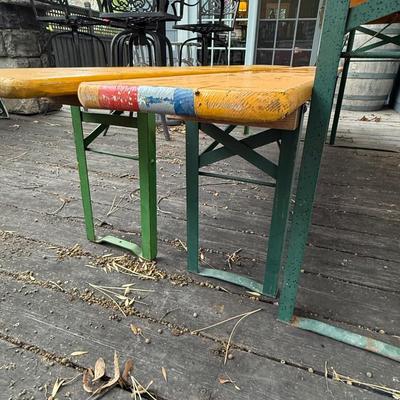 Sale Photo Thumbnail #17: Y5-Oktoberfest Table and benches

Narrow fold up table with two fold up benches