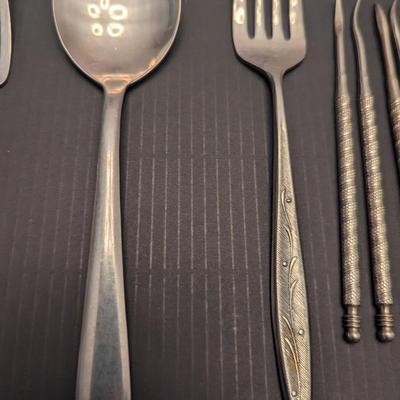 Sale Photo Thumbnail #3206: Array Of Of Silverware Various Marks #13