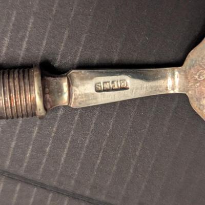 Sale Photo Thumbnail #3230: Vintage Bakelite Style Etched Designs Utensils