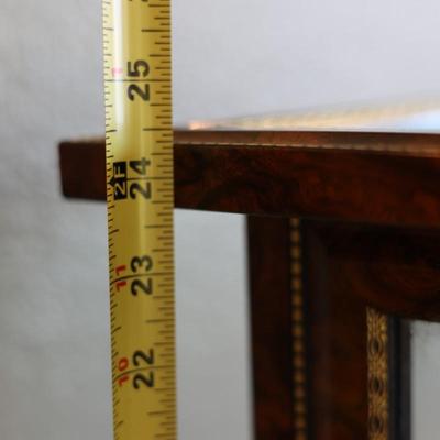 Italian Glass and Wood Tabletop Display Cabinet