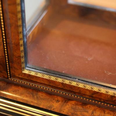Italian Glass and Wood Tabletop Display Cabinet