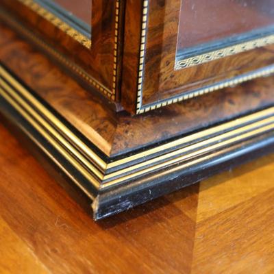 Italian Glass and Wood Tabletop Display Cabinet