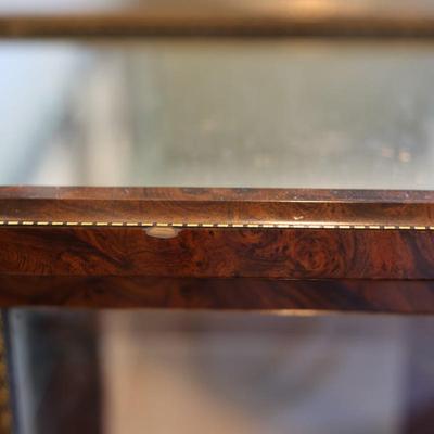 Italian Glass and Wood Tabletop Display Cabinet