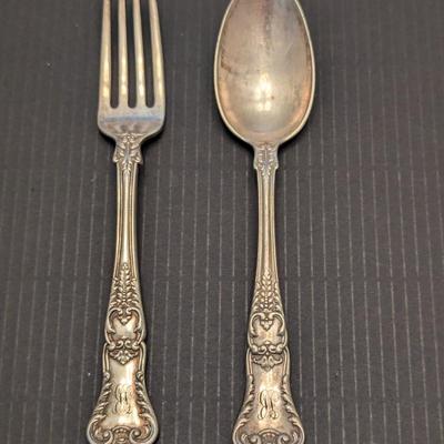 Sale Photo Thumbnail #3253: 1897 Gorham Electro Plate Silverware 68g Monogrammed