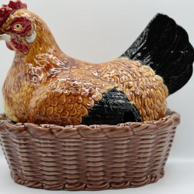 Vintage Ceramic Hen Soup Tureen