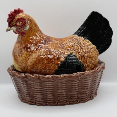 Vintage Ceramic Hen Soup Tureen
