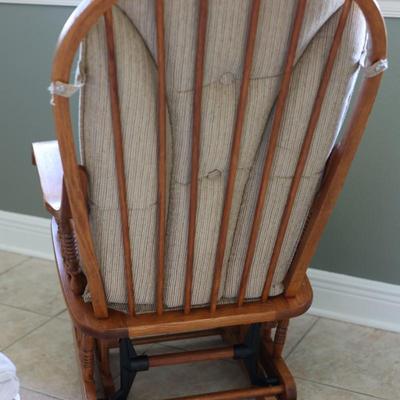 Wood Glider Rocking Chair with Matching Ottoman