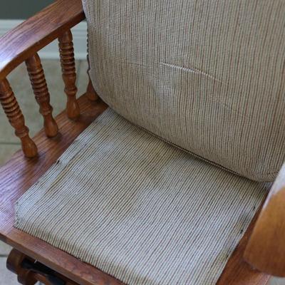 Wood Glider Rocking Chair with Matching Ottoman