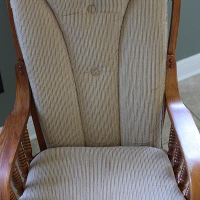 Wood Glider Rocking Chair with Matching Ottoman