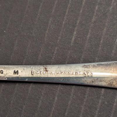 Sale Photo Thumbnail #3260: Antique H V C Sterling M Biglow Kennart  & Co Silverware 84g
