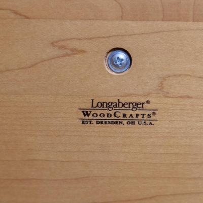 Longaberger Newspaper/Magazine Basket with Wooden Lid