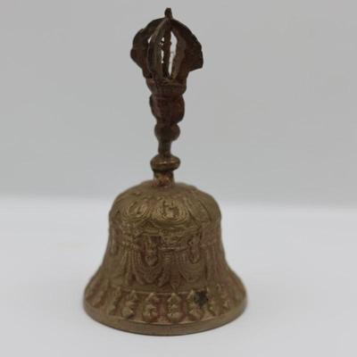 Vintage Ornate Cast Brass Bell