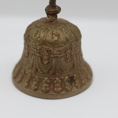 Vintage Ornate Cast Brass Bell