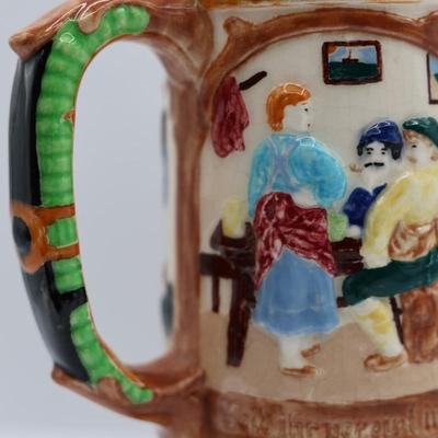 Ceramic Stein with Tavern Scene
