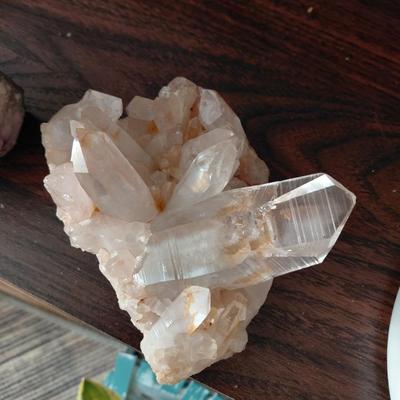 BEAUTIFUL Quartz Cluster with 3"H approximately of clear and Smoky forms