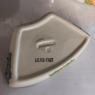 CERAMIC SERVING BOWLS, CHIP & DIP OR CONDIMENT DISH