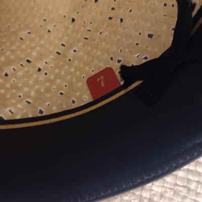HER VINTAGE LARRY MAHAN'S STRAW WESTERN HAT SIZE 7