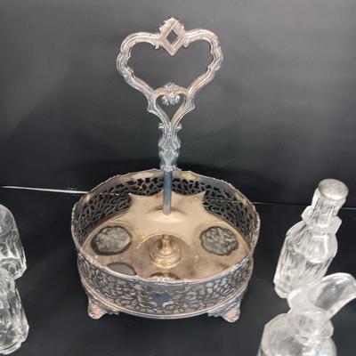 LENOX AMERICAN PRESIDENCY BICENTENNIAL BOWL AND AN ANTIQUE CRUET SET