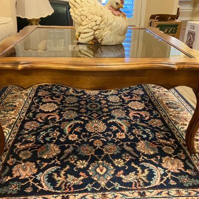Glass top coffee table