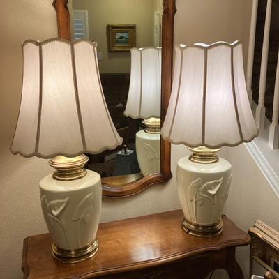 Porcelain Bisque Calla Lily lamps