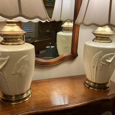 Porcelain Bisque Calla Lily lamps