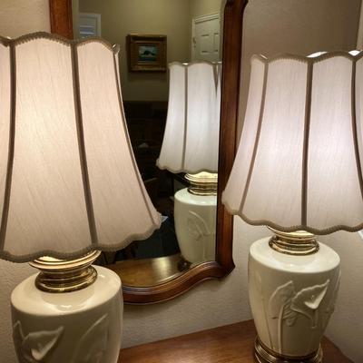 Porcelain Bisque Calla Lily lamps