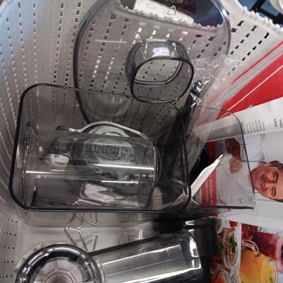 LIKE NEW EMERIL LAGASSE JUICER WITH ATTACHMENTS