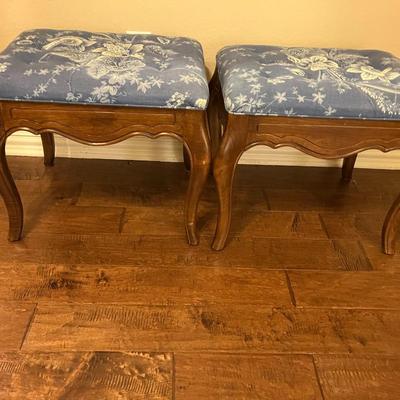 Ethan Allen upholstered stools/ottomans