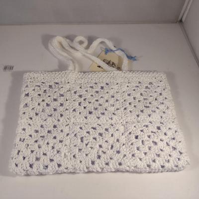 Sale Photo Thumbnail #856: Hand Crocheted 'Granny Stitch' Bag- New with Tag- Approx 11 1/2" x 8 1/4" (#1)