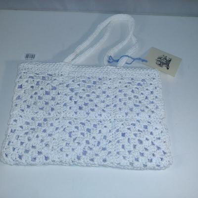 Sale Photo Thumbnail #854: Hand Crocheted 'Granny Stitch' Bag- New with Tag- Approx 11 1/2" x 8 1/4" (#1)