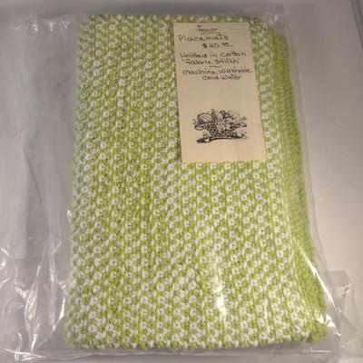 Sale Photo Thumbnail #874: Hand Knitted Cotton Placemats- New with Tag- Set of Four (#4)