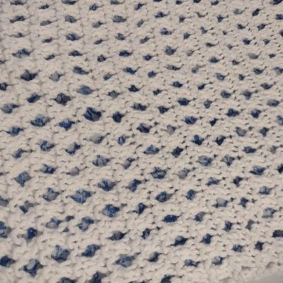 Sale Photo Thumbnail #887: Hand Knitted Large Mesh Bag with Bamboo Handles- Approx 14 1/4" x 18" (#5)