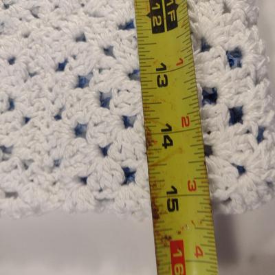 Sale Photo Thumbnail #894: Hand Crocheted 'Granny Stitch' Bag with Bamboo Handles- Approx 15" x 12" (#6)