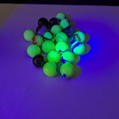 Sale Photo Thumbnail #146: Vintage Large Uranium Marbles #2