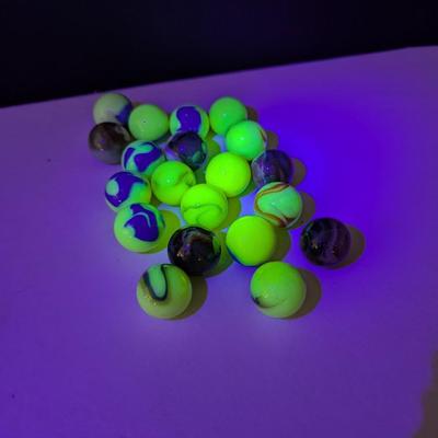 Sale Photo Thumbnail #149: Vintage Large Uranium Marbles #1