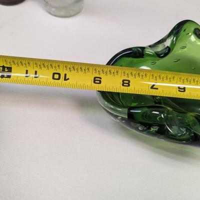 Sale Photo Thumbnail #158: Art Glass Vases & Green Viking Bowl