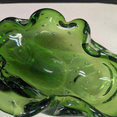 Sale Photo Thumbnail #155: Art Glass Vases & Green Viking Bowl