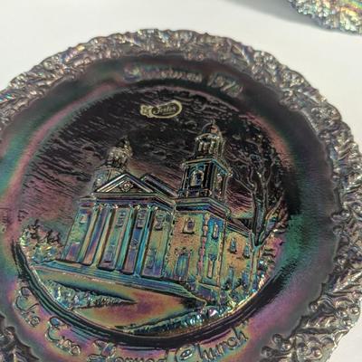 Sale Photo Thumbnail #209: Fenton Amethyst Carnival Glass Plates #2