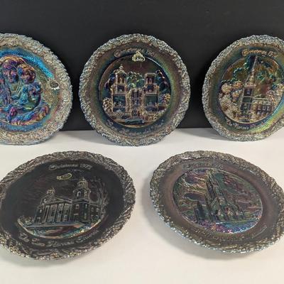 Sale Photo Thumbnail #207: Fenton Amethyst Carnival Glass Plates #2