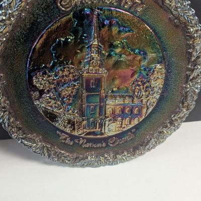 Sale Photo Thumbnail #210: Fenton Amethyst Carnival Glass Plates #2