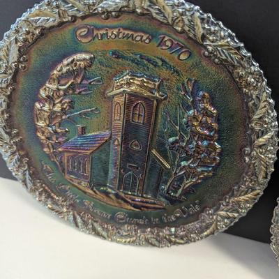 Sale Photo Thumbnail #200: Fenton Amethyst Carnival Glass Plates #1
