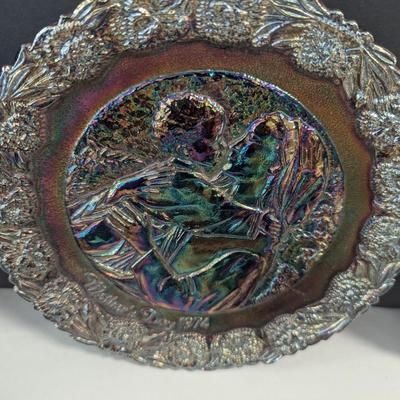 Sale Photo Thumbnail #199: Fenton Amethyst Carnival Glass Plates #1