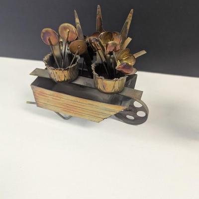 Sale Photo Thumbnail #1586: Tin Wheelbarrow With Flowers & Mariachi Band