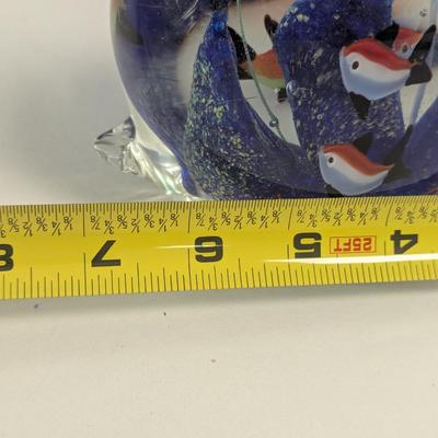 Sale Photo Thumbnail #61: Murano Large Art Glass Angel Fish With Small Fish